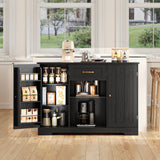 Sideboard Buffet Cabinet,Asofer Storage Coffee Bar Cabinet with Drawers, Kitchen Pantry Storage with Doors and Shelves for Kitchen and Living Room, Retro