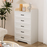 Asofer 2PCS Bedroom Furniture Sets, Wide Dresser & Tall Chest Combo, White