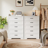 Bedroom Furniture Sets, Asofer White Room Set 6-Drawer Dresser & 6-Drawer Dresser for Bedroom