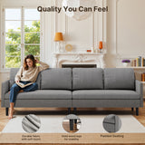 Modular Sectional Sofa, Customizable L-Shape, Tool-Free Assembly, 1000lbs Capacity, Easy-Clean Linen, Gray