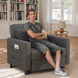 Asofer 3-in-1 Convertible Dark Gray Sofa Bed for Small Spaces, Wide Single Bed, Adjustable Backrest