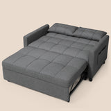 3 in 1 Convertible Sofa Bed,Asofer Modern Pull Out Couch Sleeper Bed with Adjustable Backrest,Loveseat Couch with Pockets for Living Room Apartment Office,Dark Gray