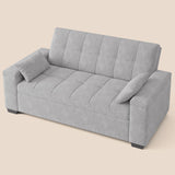 Asofer 3 in 1 Convertible Sofa Bed with Pull Out Couch, Storage armrests, Adjustable Backrest, Light Grey