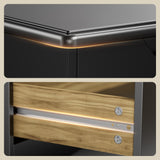 Asofer 6 Drawer Dresser, Chest of Drawers with Large Storage, Dresser for Bedroom, Hallway, Black