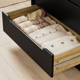 Asofer 6 Drawer Dresser, Chest of Drawers with Large Storage, Dresser for Bedroom, Hallway, Black