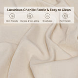 Asofer 3-Seater White Sofa with USB and Storage - 900lbs Support, Washable Chenille