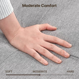 68" L Loveseat Sofa,  Sofa Couch with 3 Comfortable Pillows for Living Room, Apartment, Studio, Office - Light Grey