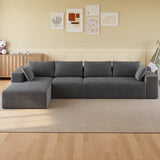 Asofer Oversized Modular Sectional Sofa, L Shaped Convertible Sectional Sofa with Chaise, Modern Couches for Living Room Apartment Office, No Assembly , Grey