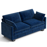 Asofer 69" Sofa Couch with 3 Pillows and Soft Armrests for Living room, Bedroom, Apartment,Gray