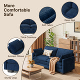 Asofer 69" Sofa Couch with 3 Pillows and Soft Armrests for Living room, Bedroom, Apartment,Gray