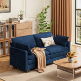 Asofer 69" Sofa Couch with 3 Pillows and Soft Armrests for Living room, Bedroom, Apartment,Gray
