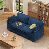 Asofer 69" Sofa Couch with 3 Pillows and Soft Armrests for Living room, Bedroom, Apartment,Gray