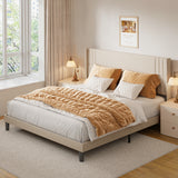 Asofer White King Bedroom Set: Bed Frame, 2 Nightstands & 2 Dressers, Modern Storage Bundle