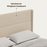 Asofer White King Bedroom Set: Bed Frame, 2 Nightstands & 2 Dressers, Modern Storage Bundle