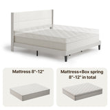 Asofer White King Bedroom Set: Bed Frame, 2 Nightstands & 2 Dressers, Modern Storage Bundle