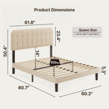 Asofer Complete White Bedroom Set: Queen Bed Frame with Headboard, 6 & 5 Drawer Dressers & 2 Nightstands