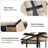 Asofer King Bed Frame with Headboard, Noise-Free, No Box Spring Needed, Easy Assembly, Modern Bedroom Furniture,Dark Gray