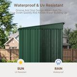 Asofer 8' x 6' Outdoor Storage Shed with Lockable Doors and Ventilation for Backyard, Green
