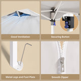 Aiho 10'x10' Pop-up Canopy Tent with 4 Removable Sidewalls for Patio - Whtie