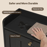 Asofer Shoe Cabinet with 4 Flip-Down Drawers & Open Storage – Freestanding Narrow Entryway for Hallway, Closet, Dorm, Black