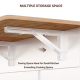 51.6" Modern Kitchen Island with Trash Can Storage Cabinet, Rolling Kitchen Island Cart on Wheels with 1 Drawer & 3 Door with Inner Adjustable Shelves, White