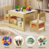 Asofer Multi-Function Kids Play Activity Table with Storage Cabinet, Children Playroom Furniture