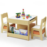 Asofer Multi-Function Kids Play Activity Table with Storage Cabinet, Children Playroom Furniture