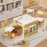 Asofer Multi-Function Kids Play Activity Table with Storage Cabinet, Children Playroom Furniture