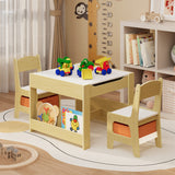 Asofer Multi-Function Kids Play Activity Table with Storage Cabinet, Children Playroom Furniture