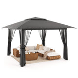 Lofka 13'x13' Pop Up Canopy Tent, UPF50+ UV Protection Outdoor Gazebo, Anti-Mosquito Height Adjustable Patio Canopy with Ventilated Roof for Backyard Party Camping