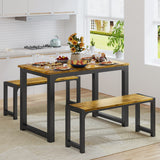 Asofer Extendable Dining Table Set for Small Spaces, Folding Table Dining Room Table for Kitchen, Retro