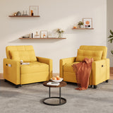 Asofer Sofa Bed Chair, 3 in 1 Convertible Futon Couch, Adjustable Backrest, Breathable and easy to clean, Yellow