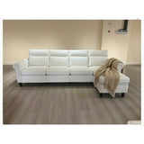 L-Shaped Sectional Sofa, Lofka 106" Sleeper Sofa and Couch Bed with Moveable and Storage Ottoman for Living Room, Beige
