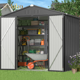 8' x 6' Outdoor Shed  for Patio - Gray