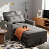 Aiho 3-in-1 Couch with Pull out Bed, Adjustable Backrest Sleeper Sofa Bed with Side Pockets for Living Room, Bedroom, Guest Room, Dark Gray