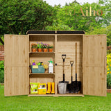 52  “W Wooden Outdoor Storage for Garden, Lawn, Patio - Natural