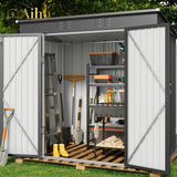 6X4 Outdoor Storage shed - Gray