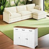 Living Room Furniture Set, Lofka Includes 110.2'' Cloud Couch, 1-Sideboard Storage Cabinet, for Apartment Living Room, Beige