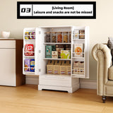 The Kitchen Pantry Storage Cabinet with Drawer and Adjustable Shelf - White