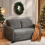 Lofka sofa bed with Pull Out Couch, 3-in-1 sleeper sofa Cama with Pillows & Pockets, Couch for Living Room Apartment, Grey