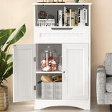 Lofka Bathroom Storage Cabinet with 1 Drawer, 2 Doors, and 3 Adjustable Shelf