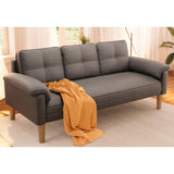 Lofka Couch and Sofa, Loveseat Sofa with 3 Extra Deep Seats, Futon Sofa and Couches for Living Room, Apartment, Dark Gray