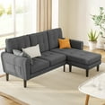 Lofka Sectional Couch, Convertible L Shaped Couches for Living Room, Upgraded Sofas for Small Spaces£¬Dark Gray