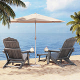 Adirondack Chair with Cupholders, Lofka Patio Furniture Set with Adjustable Backrest