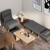 Noelse 3 in 1 Sleeper Chair Bed, Convertible Sofa Bed Futon Sofa Sleeper with Adjustable Backrest for Apartment,Bedroom,Office, Dark Grey