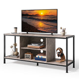 TV Stand for TV to 65 inch with Open Storage Shelves - Gray