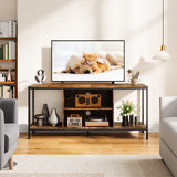 TV Stand for TV to 65 inch with Open Storage Shelves - Retro