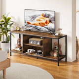 TV Stand for TV to 65 inch with Open Storage Shelves - Retro