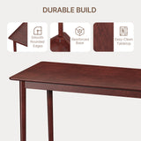 Solid Wood Dining Table Set for 6 rectangular, Asofer Mid-Century Kitchen Table and Chairs with Padded Chairs& Bench for Small Spaces/Apartments