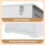64" Tall Kitchen Pantry, Farmhouse Storage Cabinet, Organizer, Drawer and Adjustable Shelves for Kitchen, Dining Room, Bathroom - White